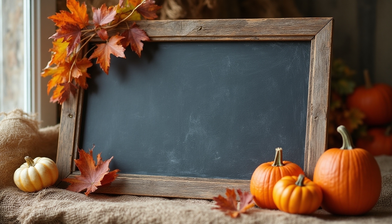 vintage gratitude chalkboard sign