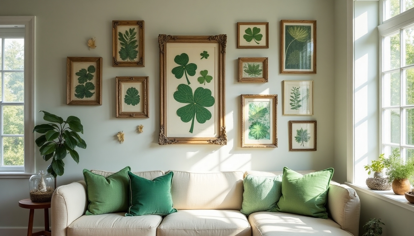 vintage irish shamrock decor