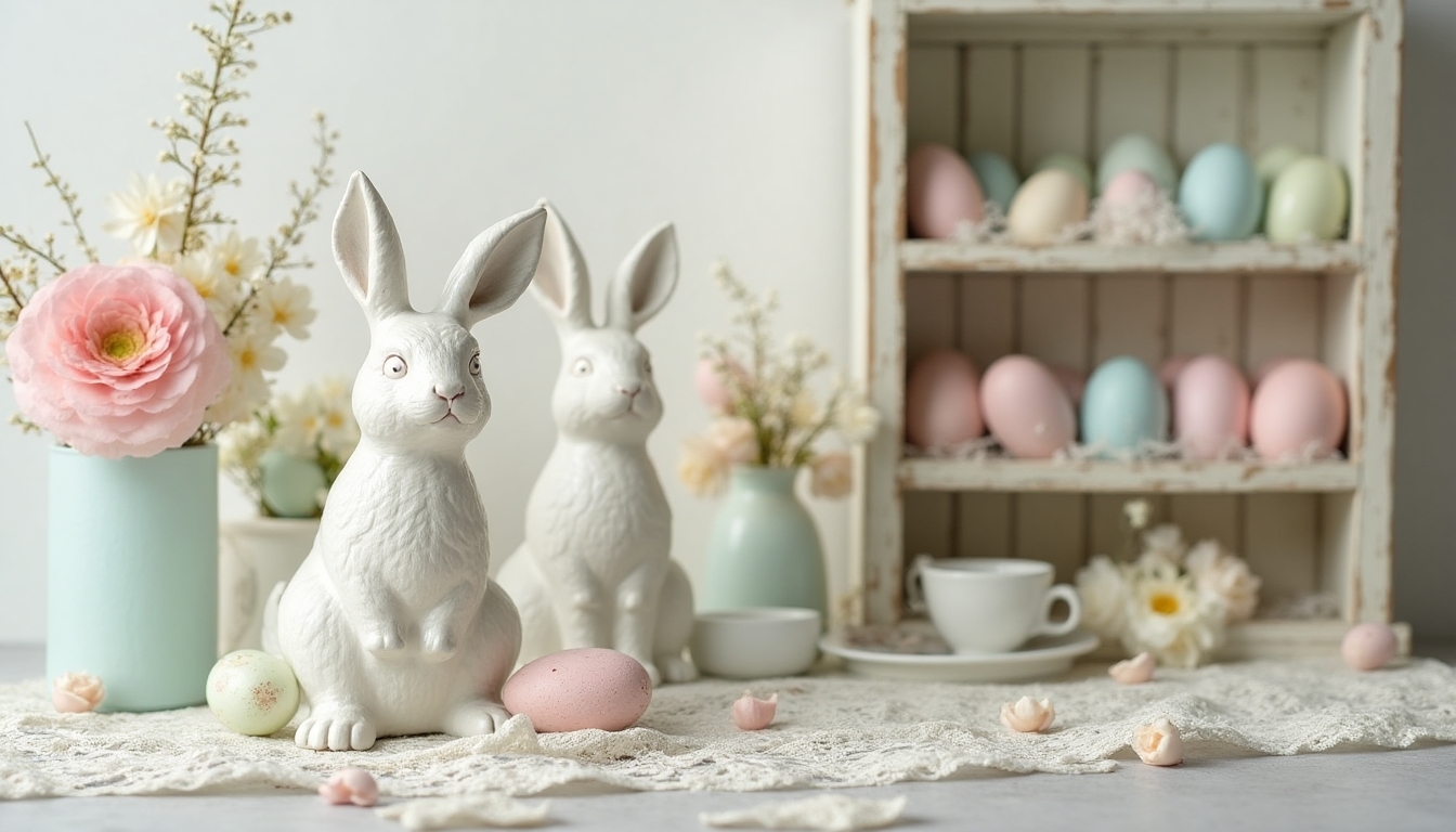 vintage pastel easter display