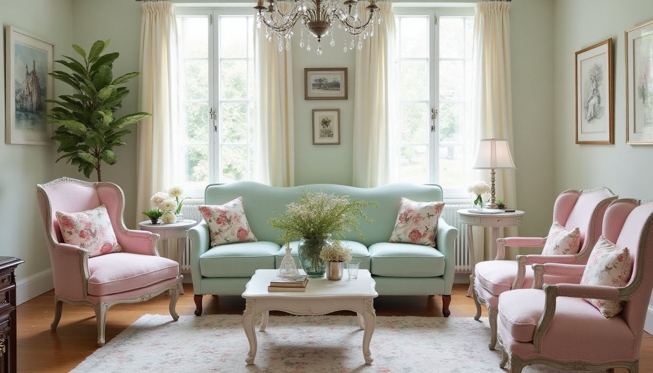 vintage pastel furniture charm