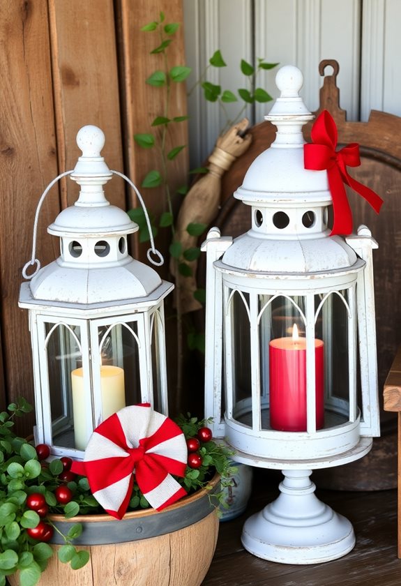 vintage patriotic lantern decor
