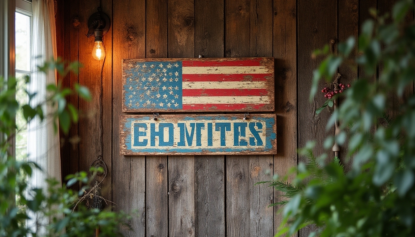 vintage patriotic metal signs