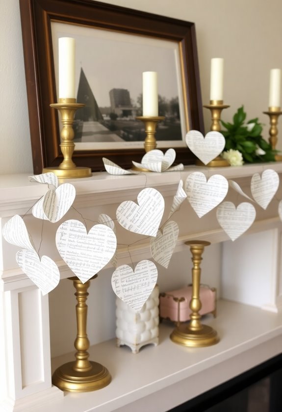 vintage sheet music garland