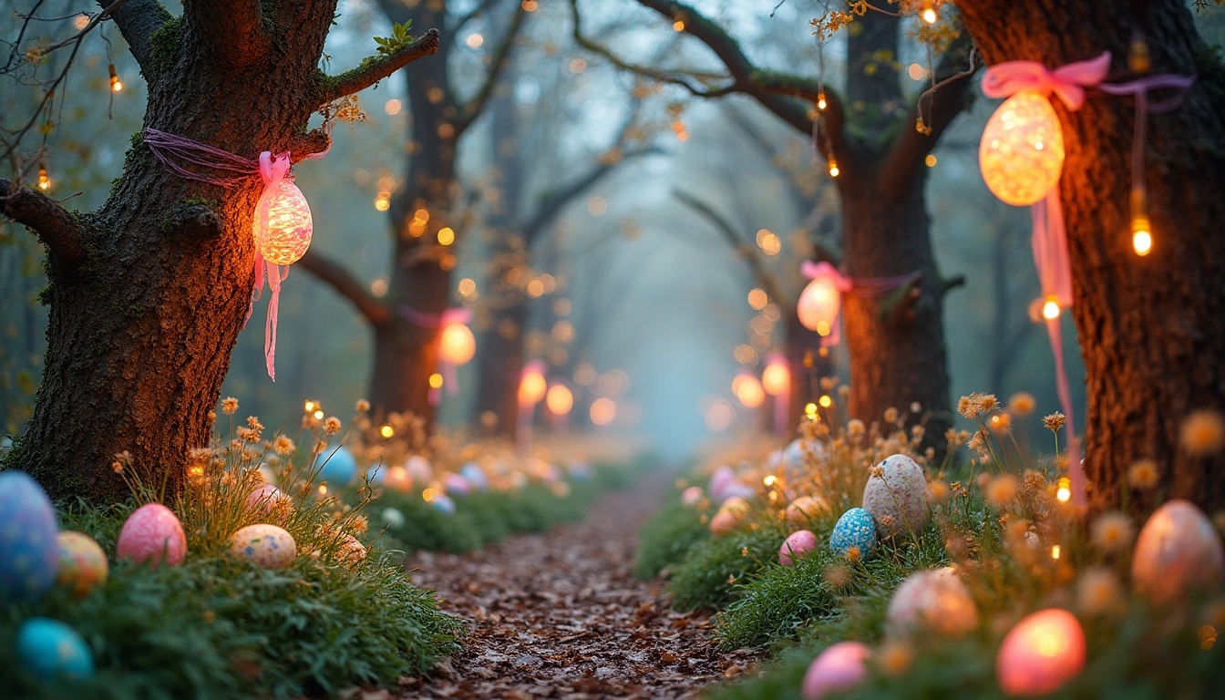 whimsical easter egg display