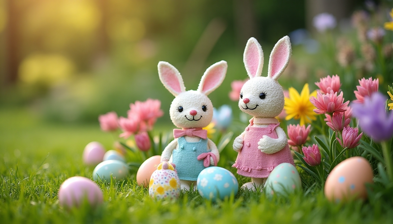 whimsical easter garden stakes