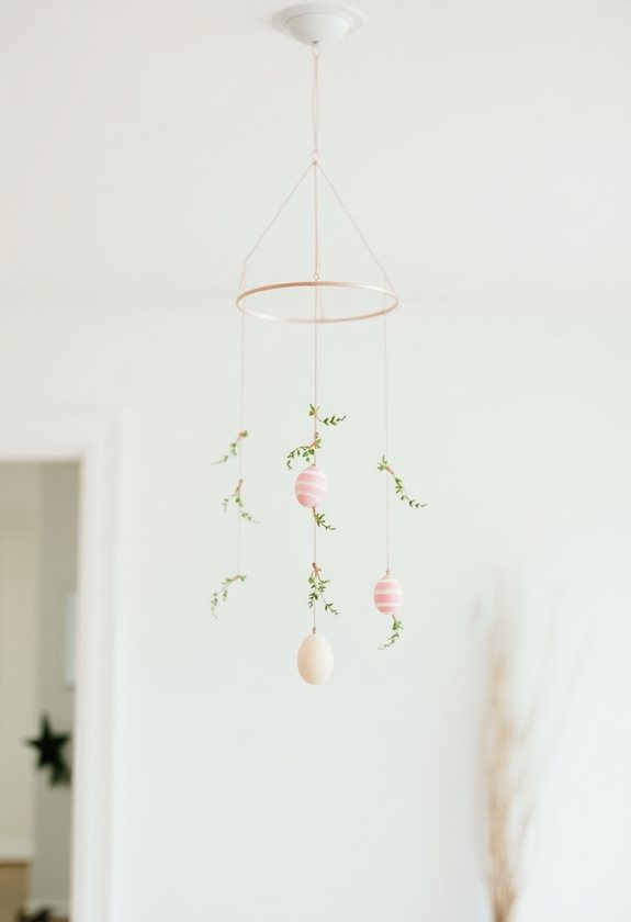 whimsical hanging egg mobile