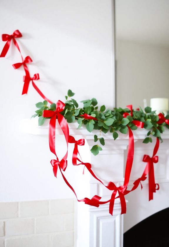 whimsical heart ribbon garland