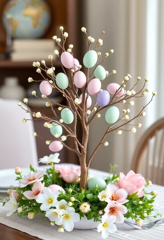 whimsical pastel egg decorations