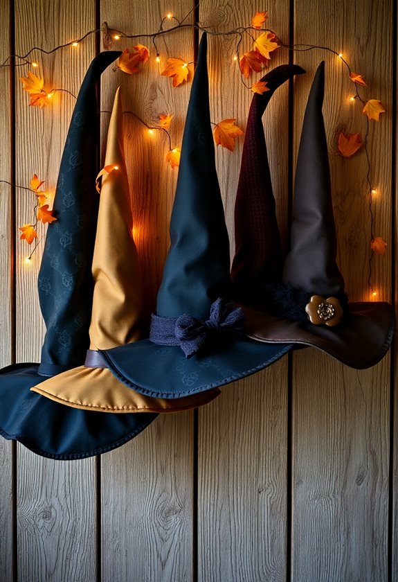 whimsical witch hat decor