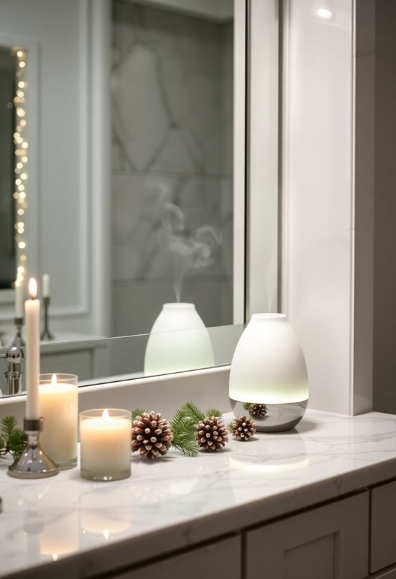 winter ambiance with candles