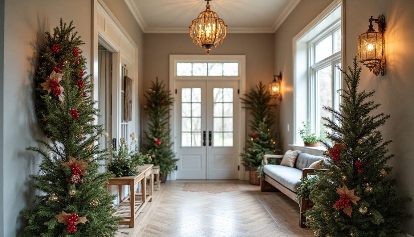 winter botanical arrangements displayed