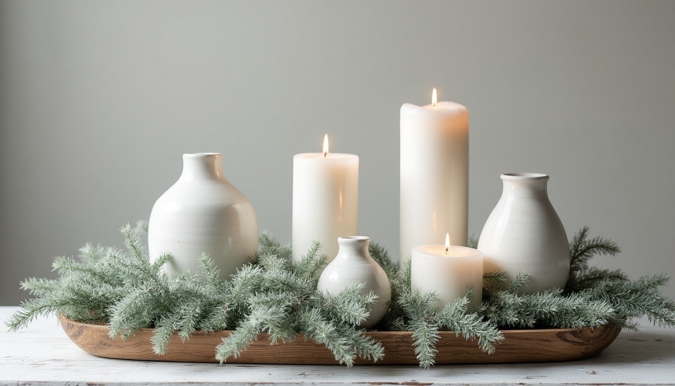 winter white floral arrangements