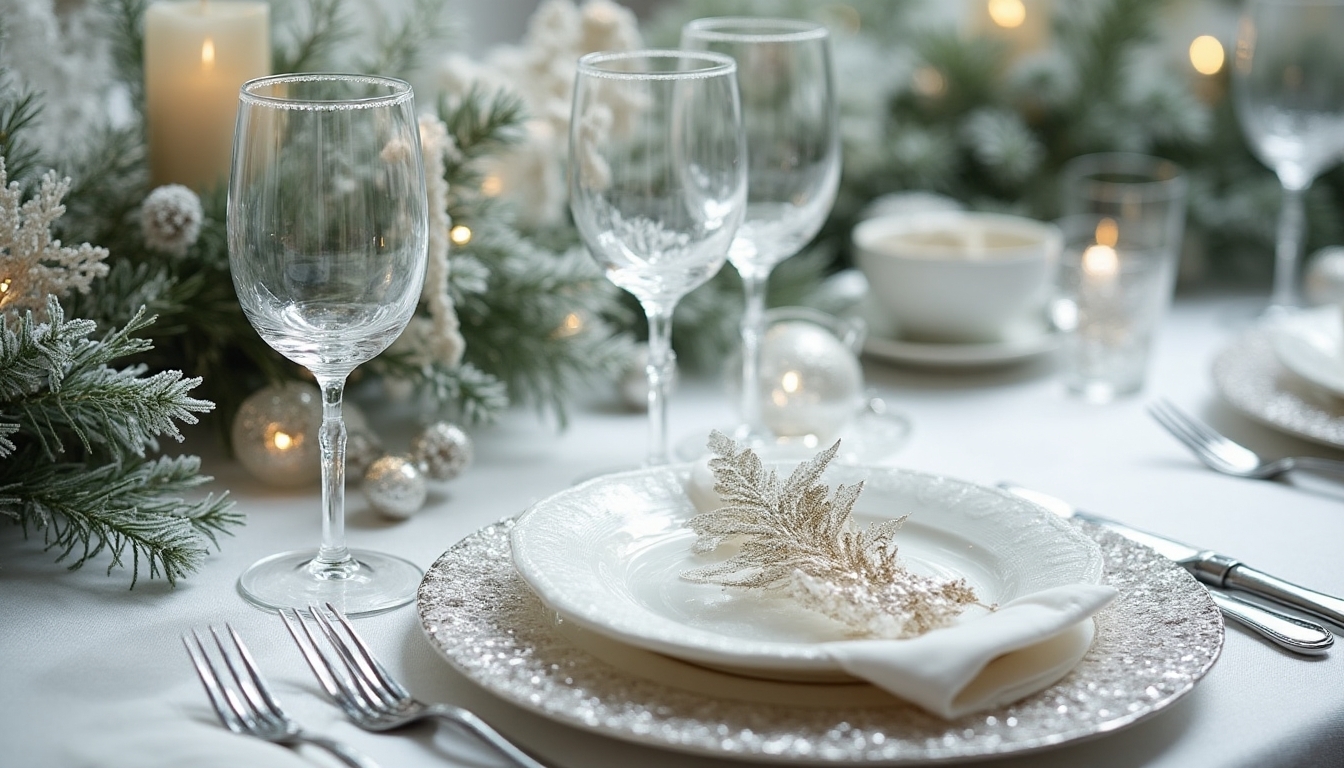 winter wonderland table setting