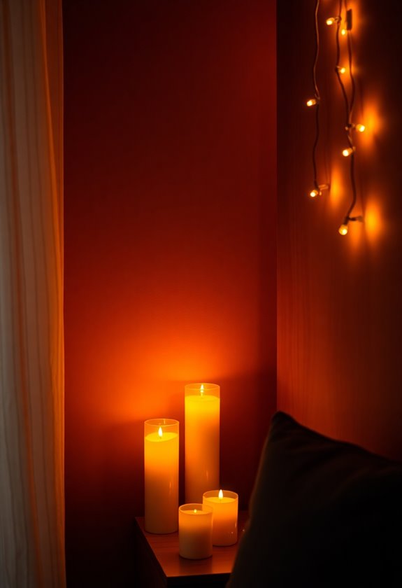 atmospheric lighting with candles