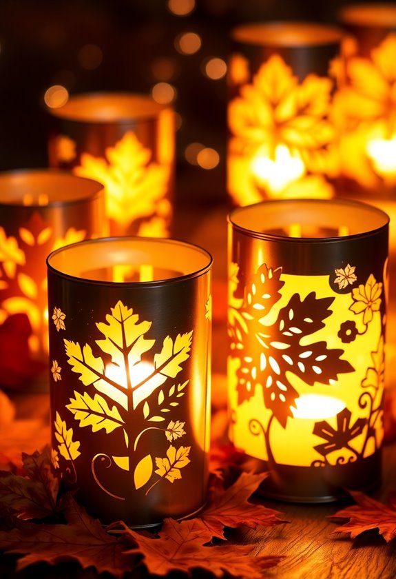autumn leaf luminary craft