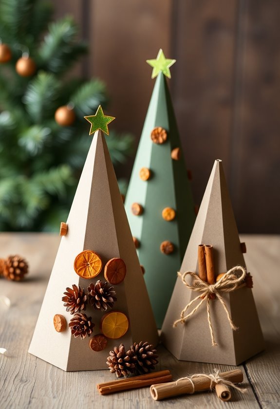 cardboard christmas tree decorations