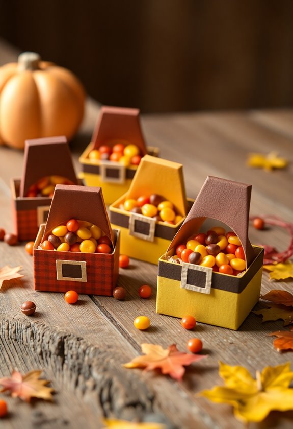 cereal box pilgrim hat containers