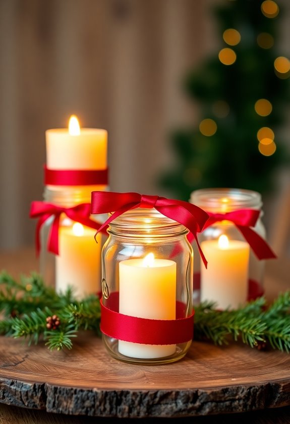 charming mason jar candle holders