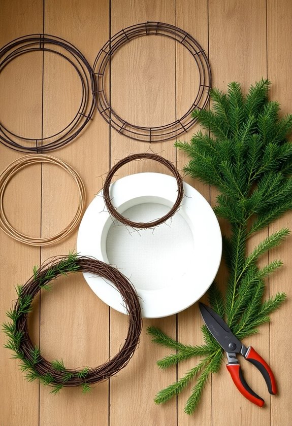 choosing the right wreath base