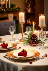 christmas dinner table decor