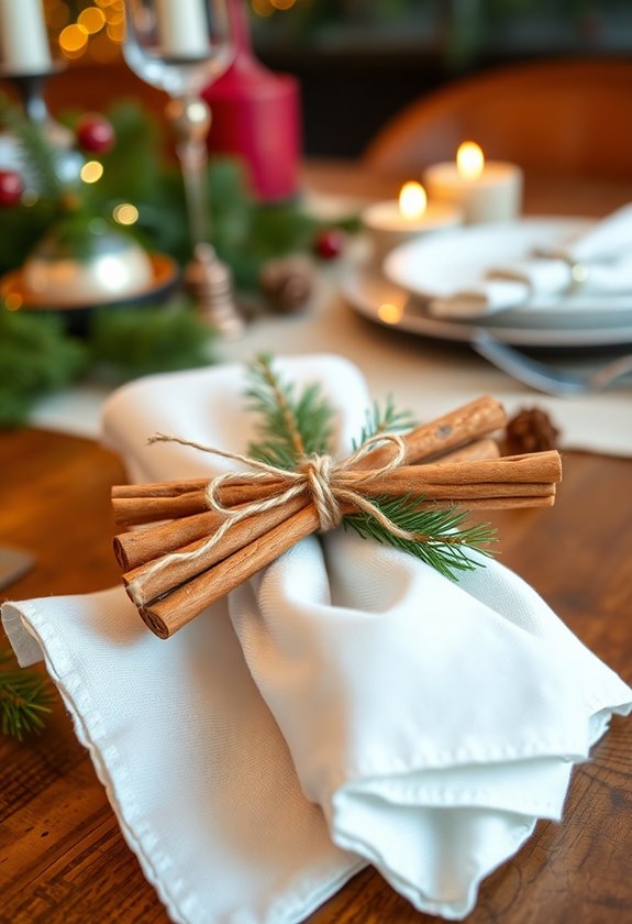 cinnamon stick napkin rings