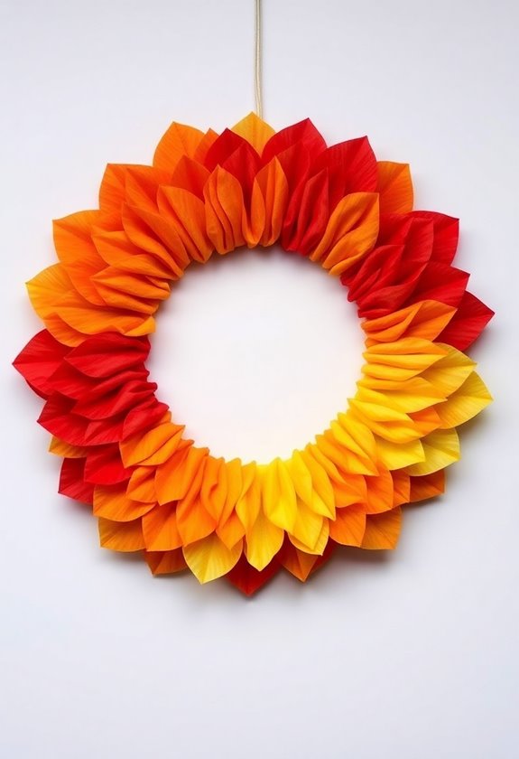 coffee filter fall wreath