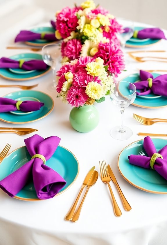 colorful thanksgiving table ideas