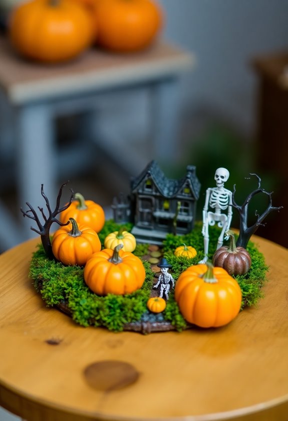 compact halloween tabletop displays