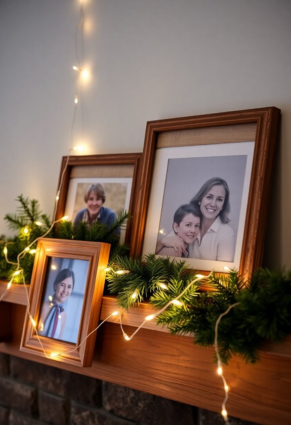 cozy illuminated photo displays