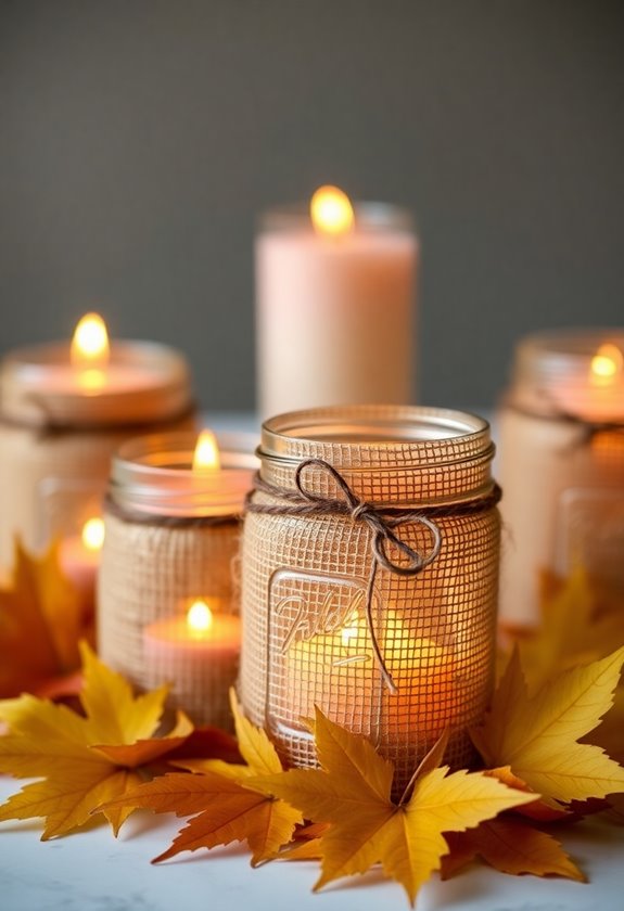 diy autumn candle holders