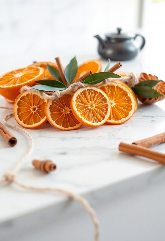 dried orange cinnamon garland