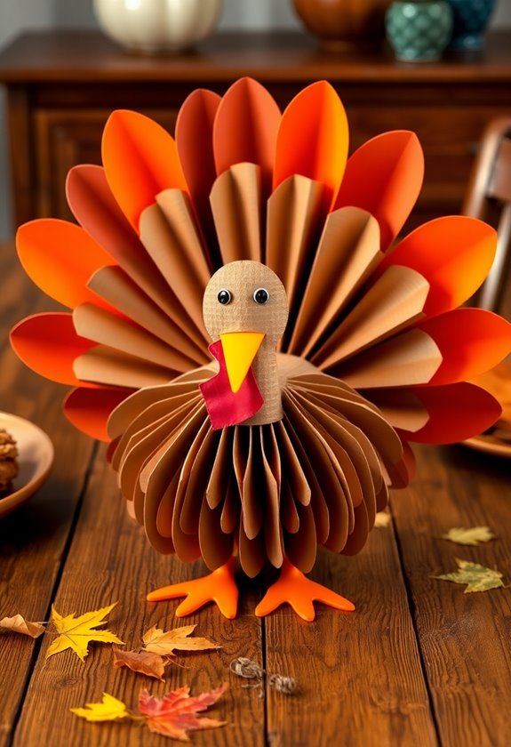 eco friendly cardboard turkey centerpiece