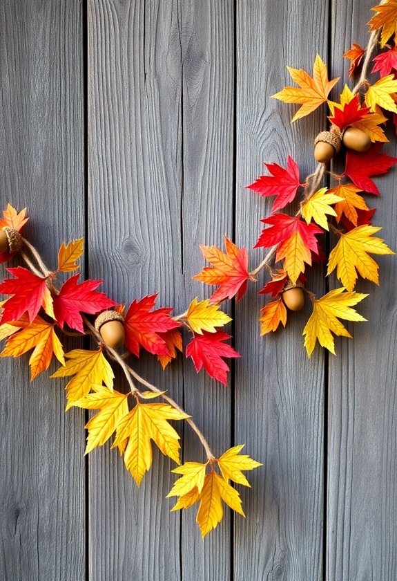 handmade autumn leaf garlands