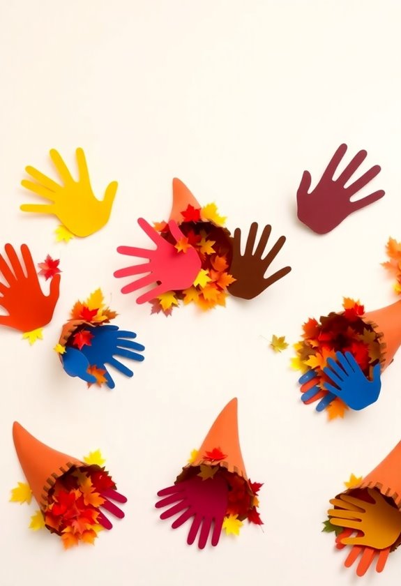 handprint thanksgiving wall art