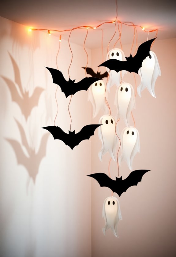 hanging decorations create depth