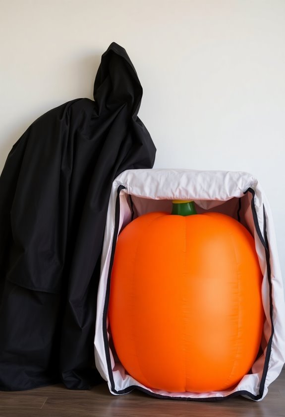 inflatable halloween decorations storage