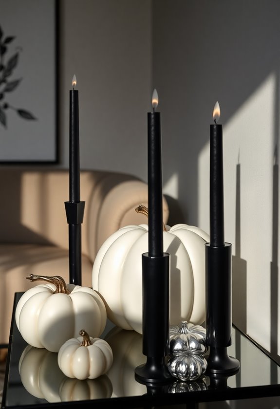 minimalist gothic halloween decor