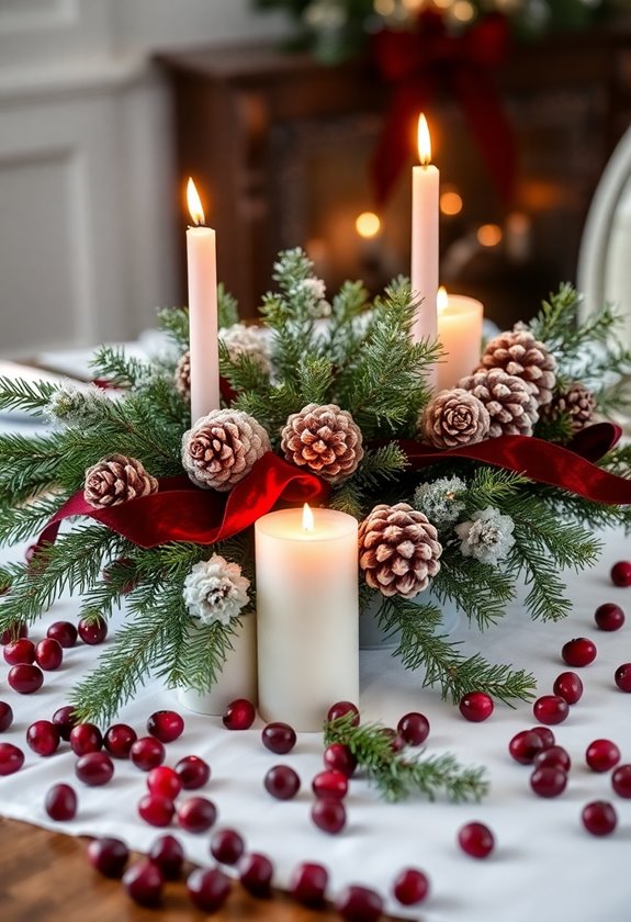natural greenery centerpiece creation