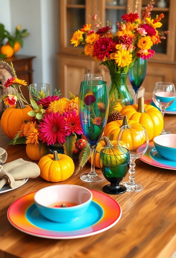 rainbow inspired harvest celebration