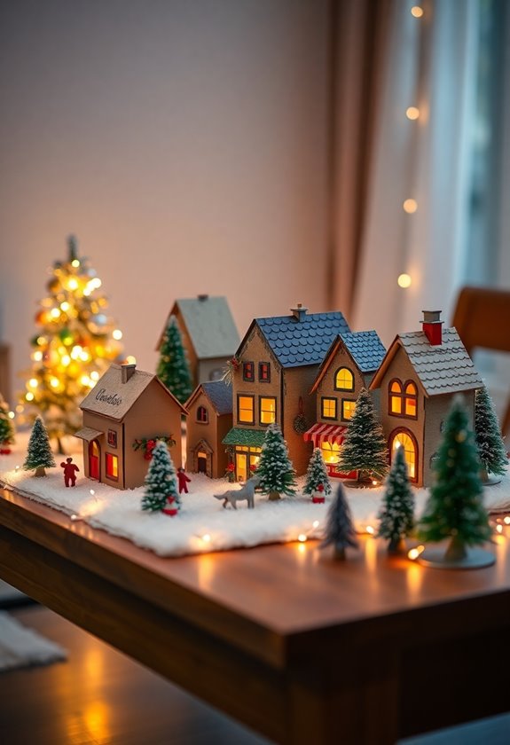 recyclable miniature christmas village