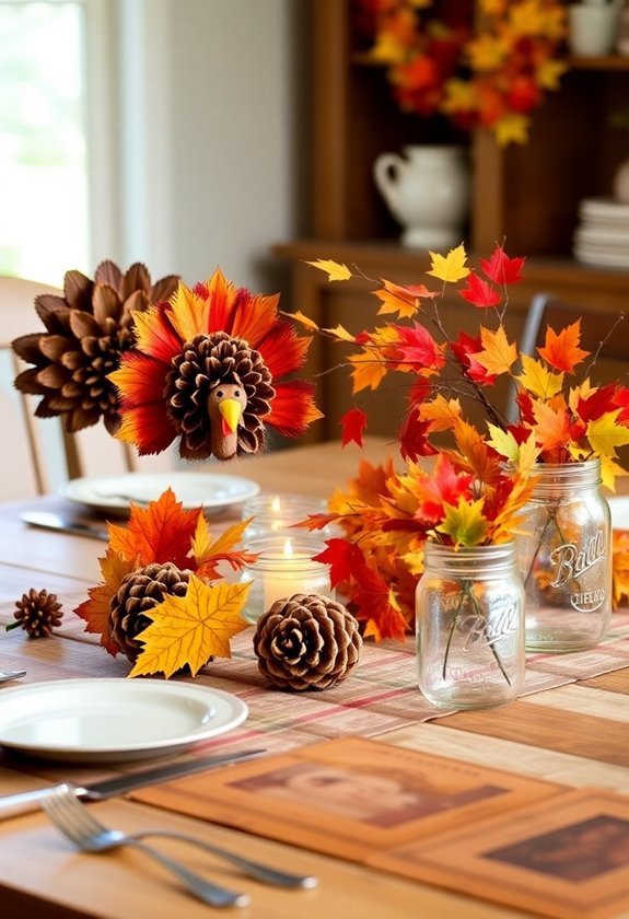 recycled materials thanksgiving ornaments