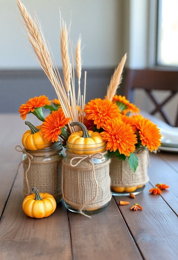 rustic burlap and twine