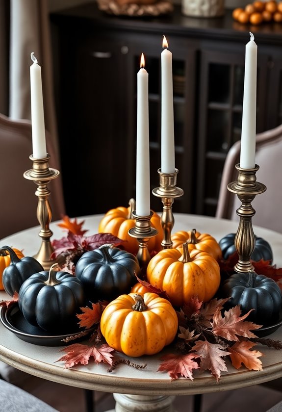 safe spooky candle arrangements