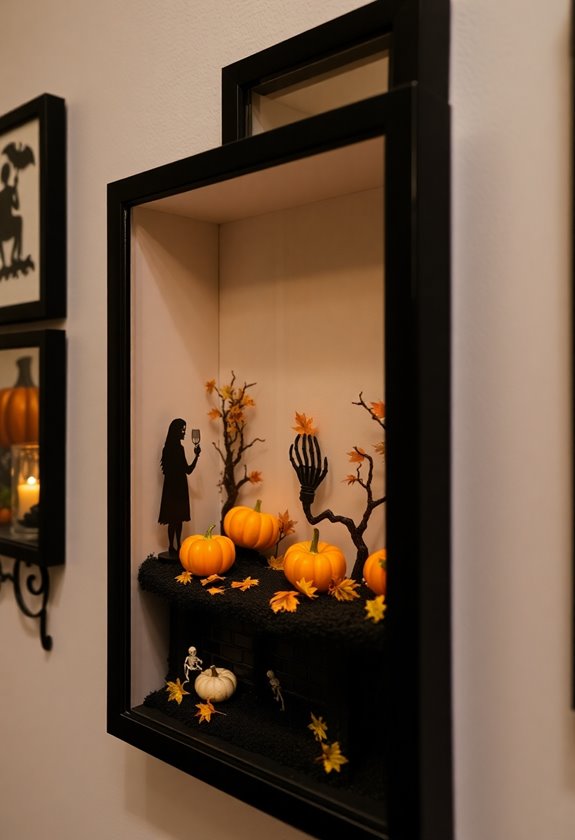 shadow box halloween decor