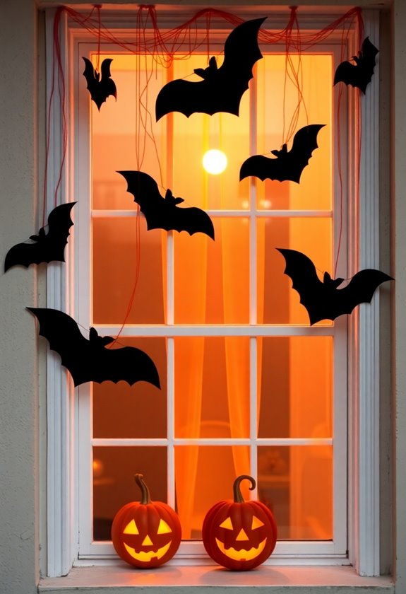 spooky window decorations ideas