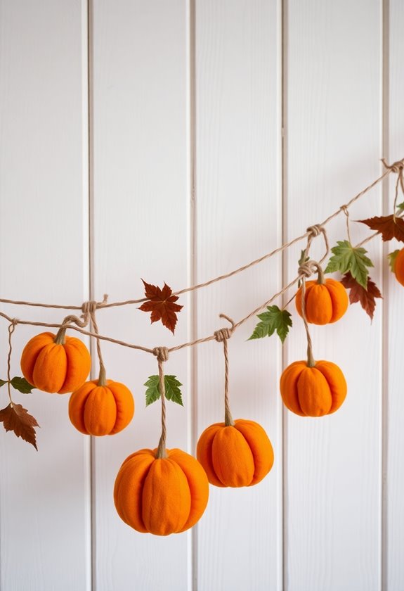 thankful pumpkin garland craft