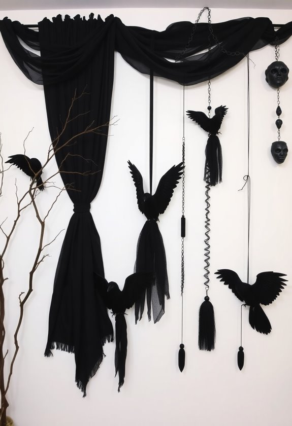 vertical haunted forest decor