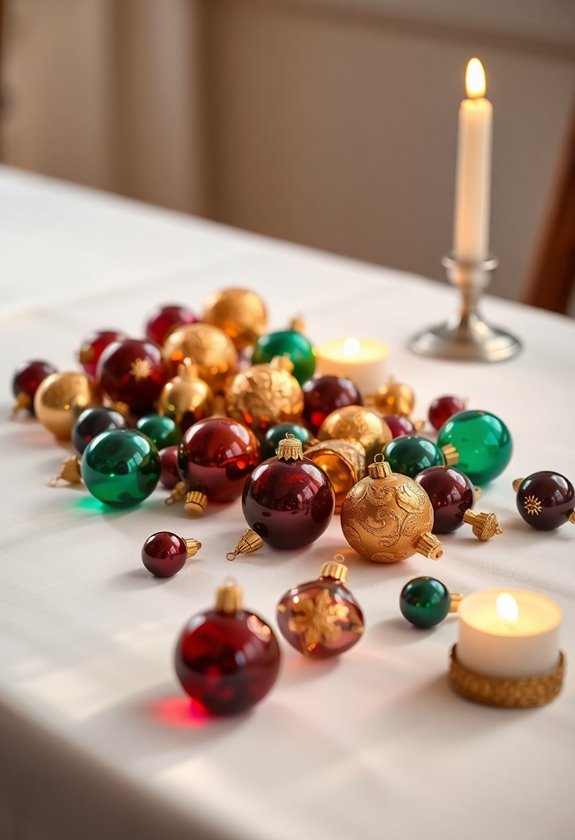 vintage ornament table decor
