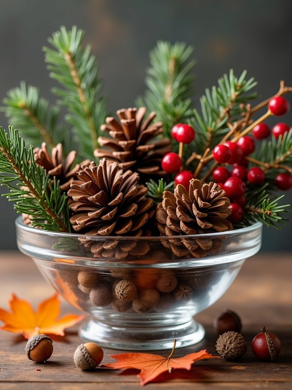 backyard natural holiday decor
