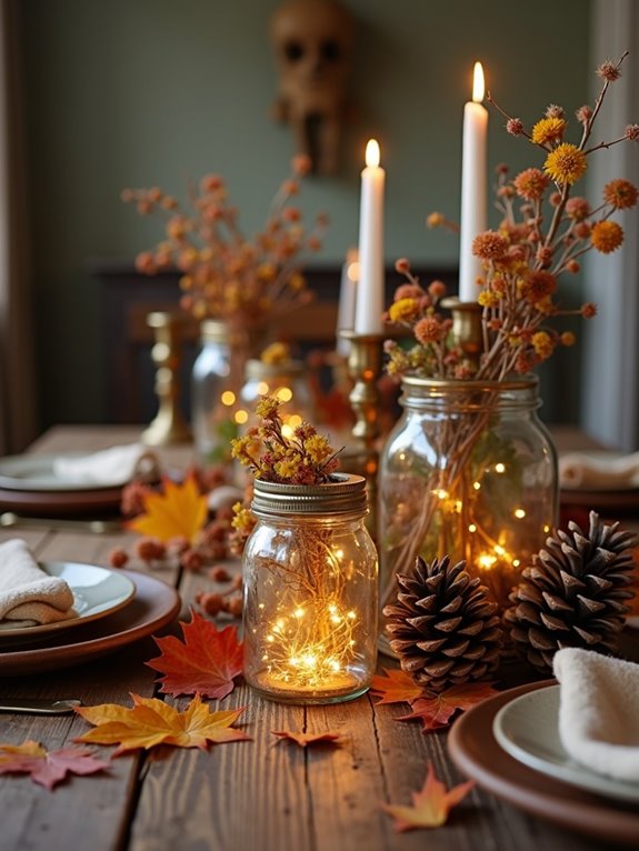 budget friendly natural centerpieces